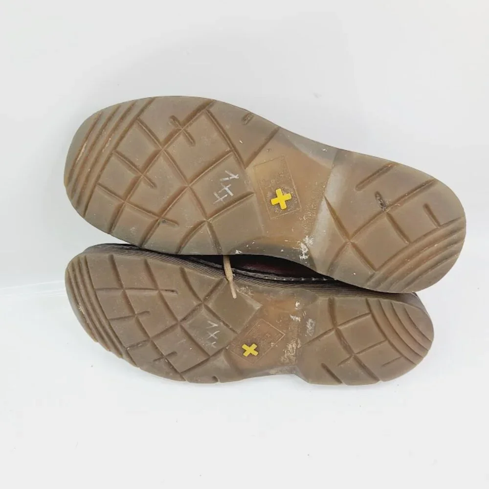 Dr. Martens Men's Brown 8B16 Split Toe Chunky Leather Dress Oxford Shoes Size 11